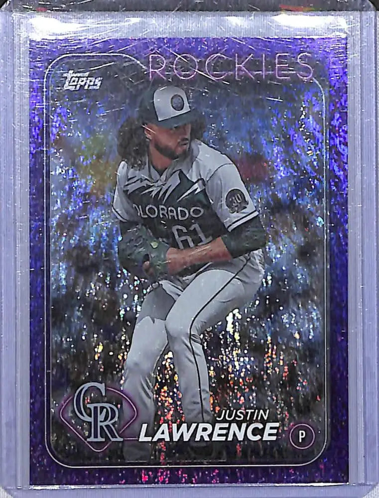 2024 Topps Purple #259 Justin Lawrence NM-MT 562/799 Colorado Rockies - Baseball Card Single