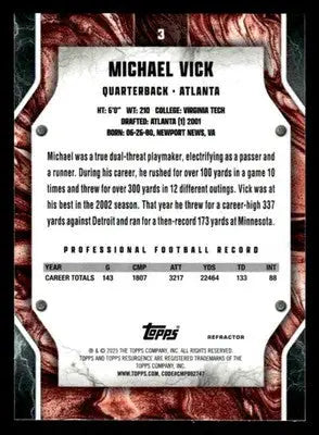 2024 Topps Resurgence #3 Michael Vick Refractor - Football Card Single