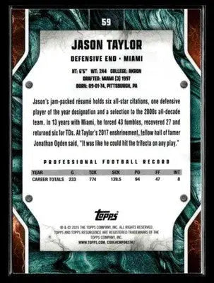 2024 Topps Resurgence #59 Jason Taylor - Football Card Single
