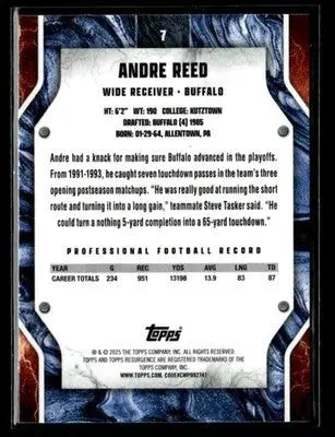 2024 Topps Resurgence #7 Andre Reed - Football Card Single