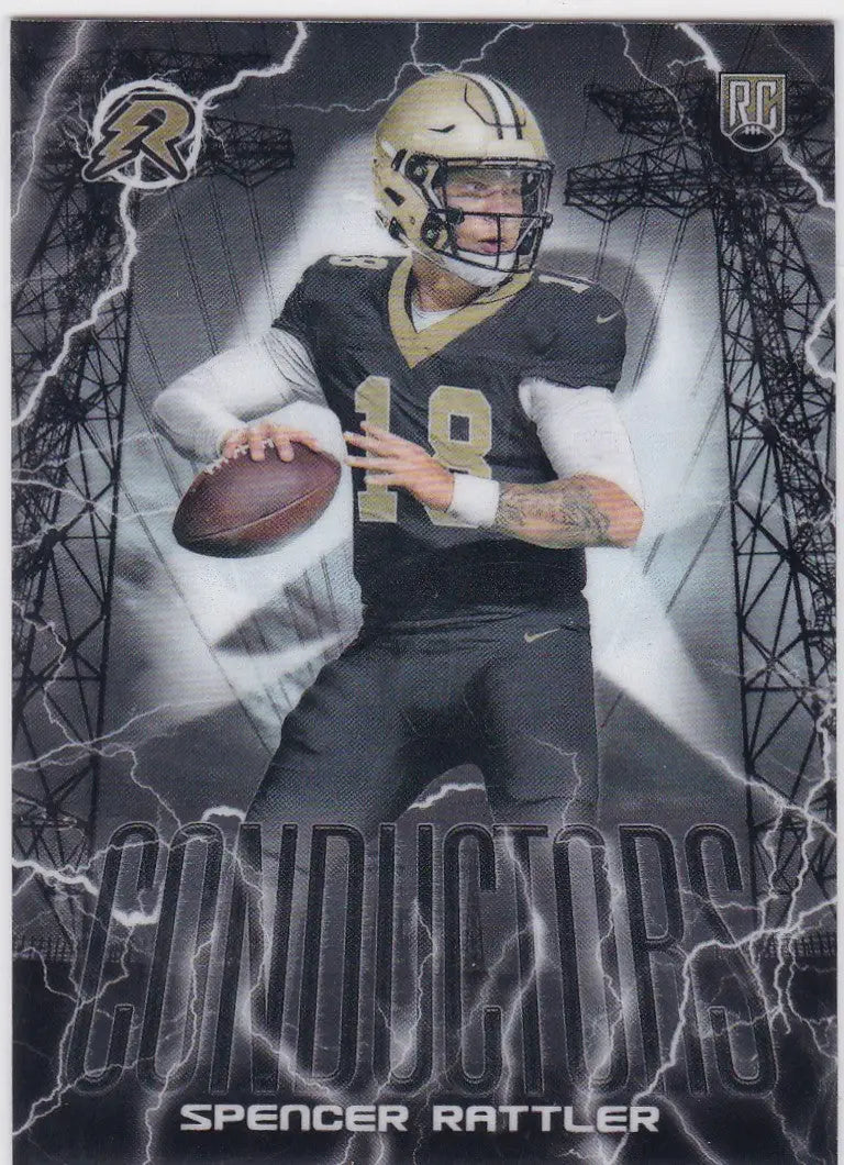 Spencer Rattler Conductors football card from 2024 Topps Resurgence series