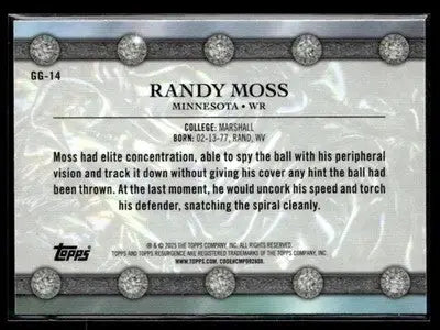 2024 Topps Resurgence #GG-14 Randy Moss Glimmer and Gleam - Football Card Single