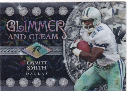 Gleam Emmitt Smith football card from 2024 Topps Resurgence featuring Cowboys star