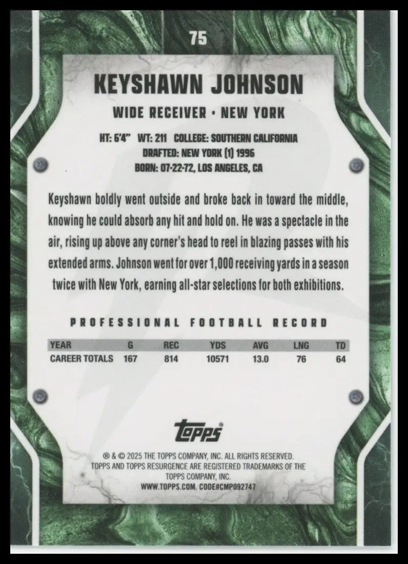 2024 Topps Resurgence - Keyshawn Johnson #75 - Football Card Single