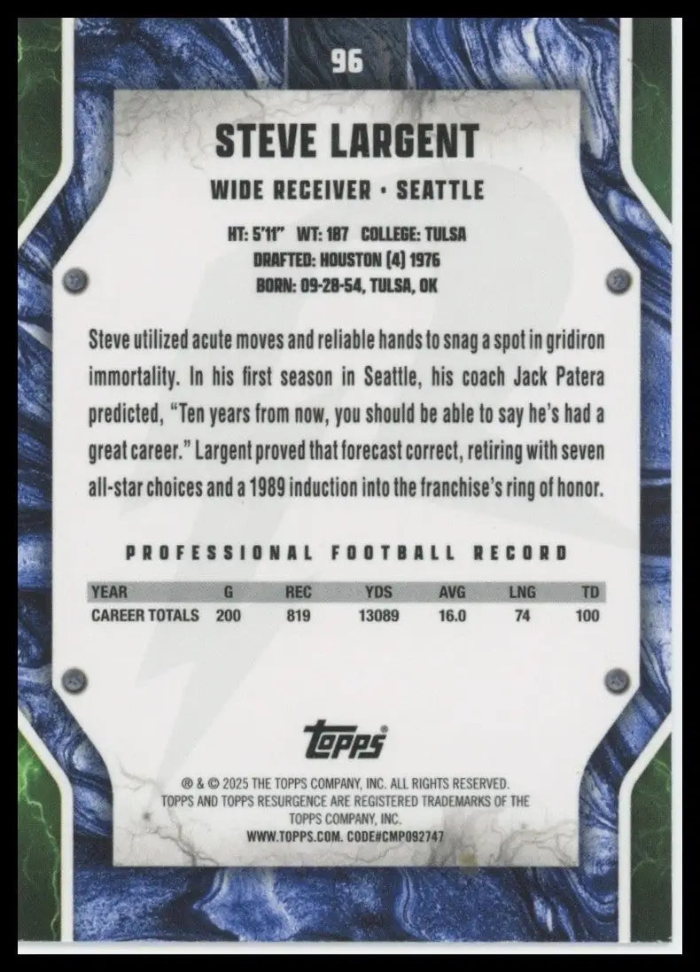 2024 Topps Resurgence - Steve Largent #96 - Football Card Single