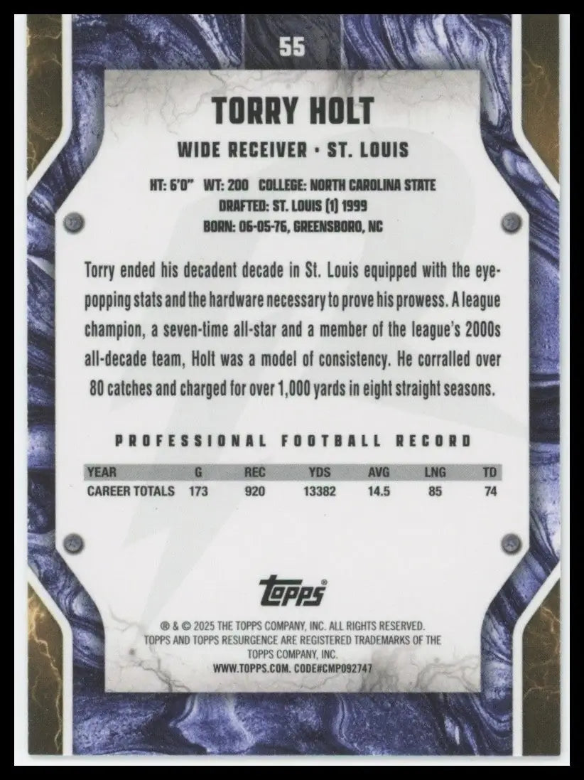 2024 Topps Resurgence - Torry Holt #55 - Football Card Single