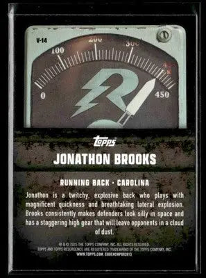 2024 Topps Resurgence #V-14 Jonathon Brooks Voltaic Navy Surge #/275 - Football Card Single