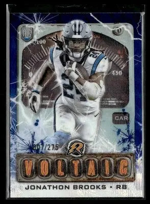 2024 Topps Resurgence #V-14 Jonathon Brooks Voltaic Navy Surge #/275 - Football Card Single