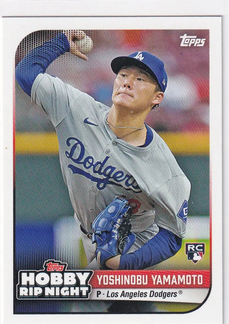 2024 TOPPS RIP NIGHT #35 YOSHINOBU YAMAMOTO- LOS ANGELES DODGERS - Baseball Card Single