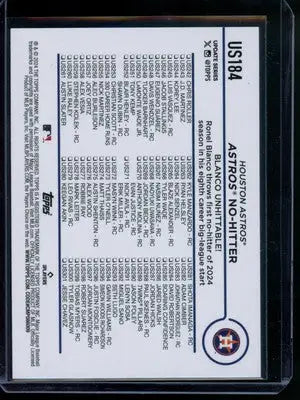 2024 Topps Ronel Blanco #US184 RC Baseball - Baseball Card Single