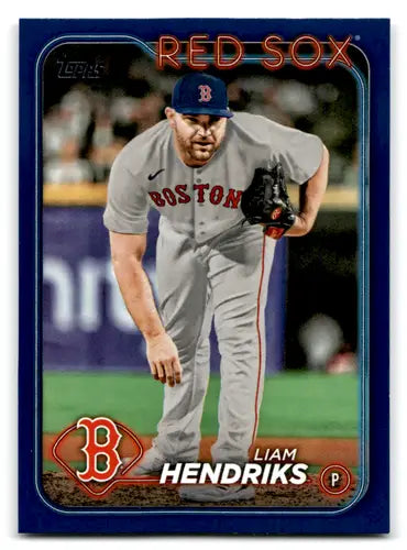 2024 Topps Royal Blue Liam Hendriks baseball card NM-MT Red Sox ID 71247