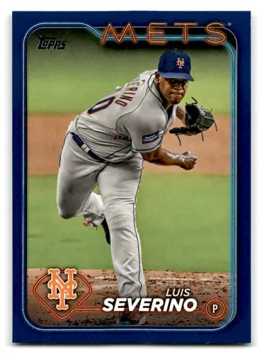 2024 Topps Royal Blue Luis Severino baseball card Mets NM-MT royal blue standout