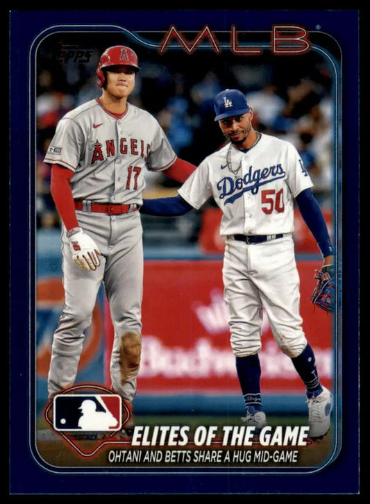 2024 Topps - Royal Blue Elites of the Game: Ohtani and Betts Hug 138 NM - Baseball Card Single