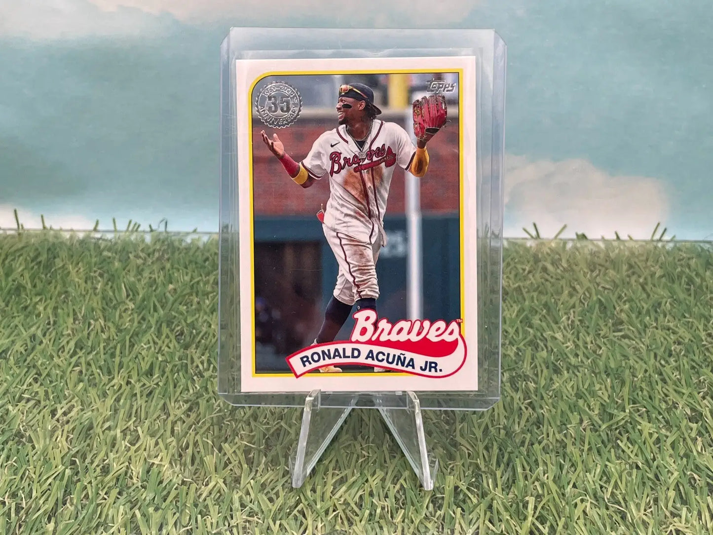 2024 Topps Series 1 #89B-17 Ronald Acuna Jr 1989 35th Anniversary Atlanta Braves - Baseball Card Single