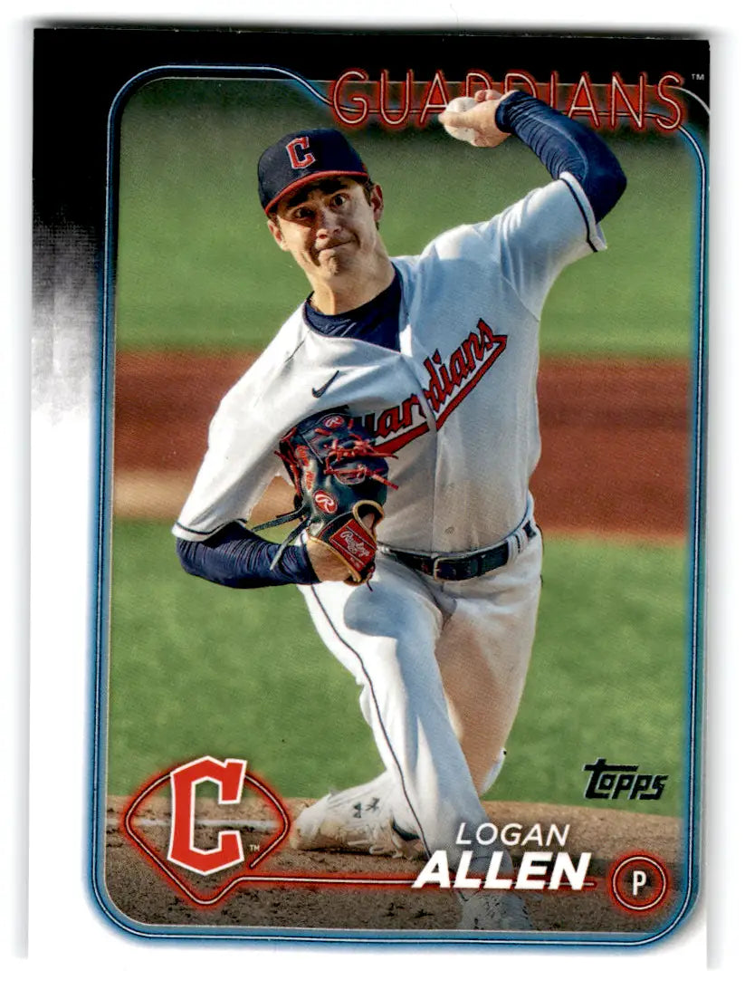 2024 Topps Series 1 Baseball Logan Allen #339 Cleveland Guardians - Baseball Card Single