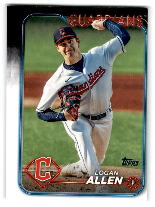 Logan Allen baseball card from 2024 Topps Series 1 with original gloss finish