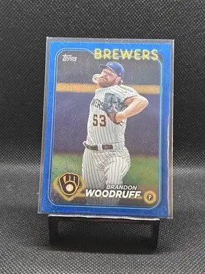 2024 Topps Series 1 - Brandon Woodruff #103 Blue Holofoil /999 - Baseball Card Single