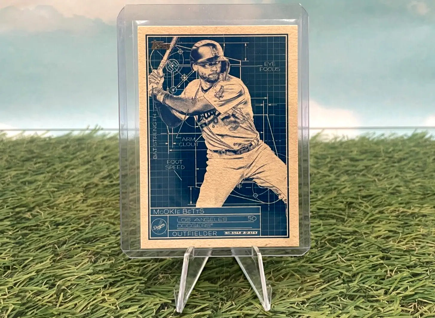 Mookie Betts 2024 Topps Series 1 rare blue parallel card Los Angeles Dodgers