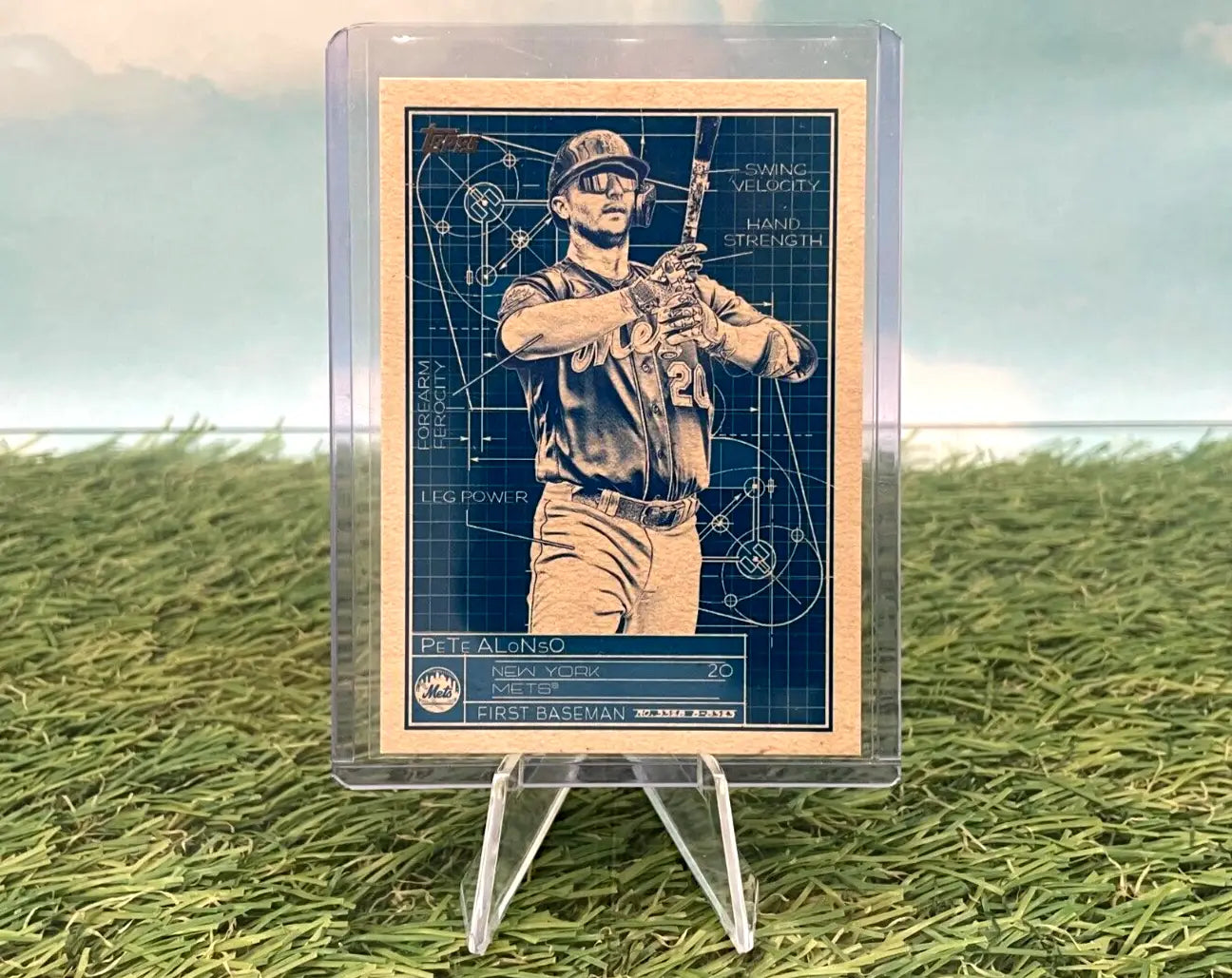 Pete Alonso Superstar Blueprint baseball card from 2024 Topps Series 1