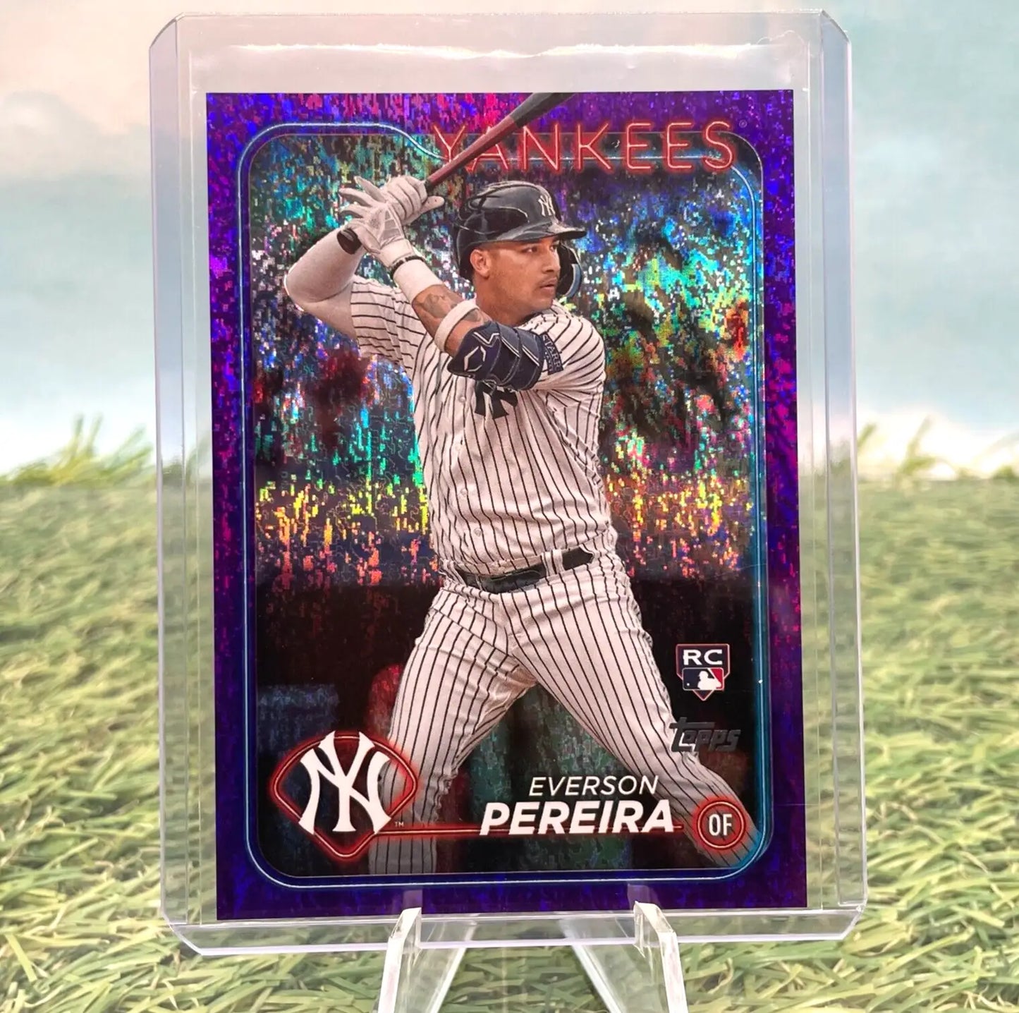 Everson Pereira 2024 Topps Series 2 Purple Foil Parallel Yankees card /799 RC