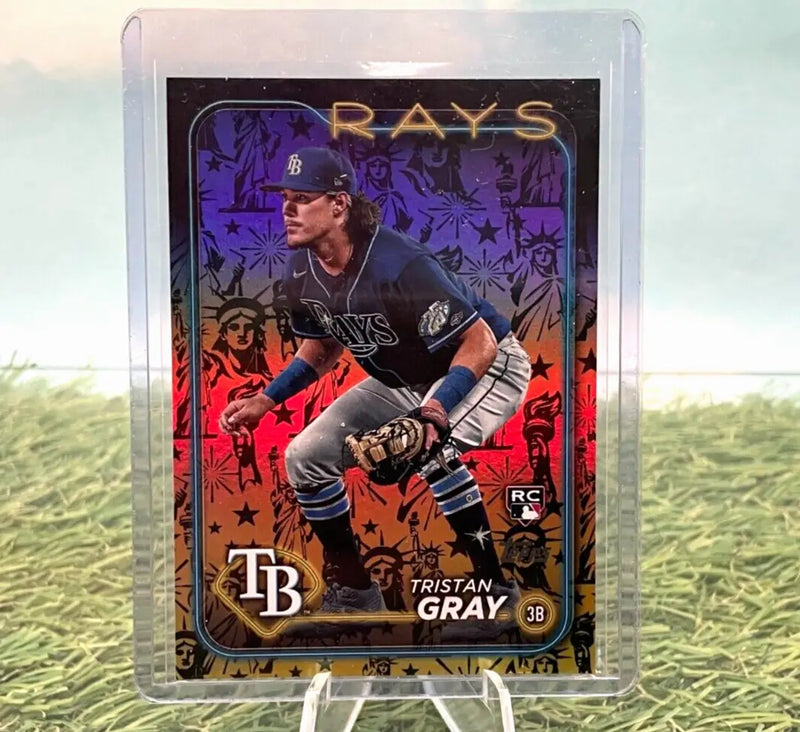 Tristan Gray Tampa Bay Rays Liberty Foil Insert Rookie Card from 2024 Topps Series 2