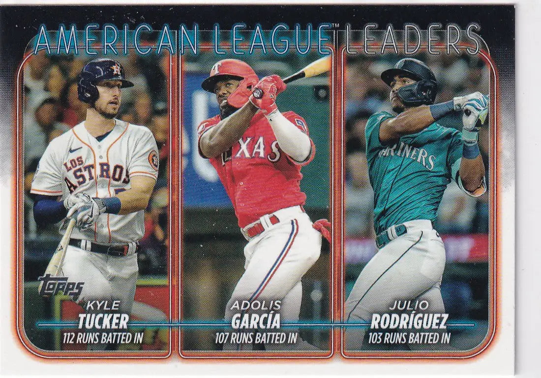 2024 TOPPS SERIES ONE #106 TUCKER GARCIA RODRIGUEZ LEADERS- SEATTLE MARINERS - Baseball Card Single