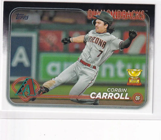 2024 TOPPS SERIES ONE #156 CORBIN CARROLL- ARIZONA DIAMONDBACKS - Baseball Card Single