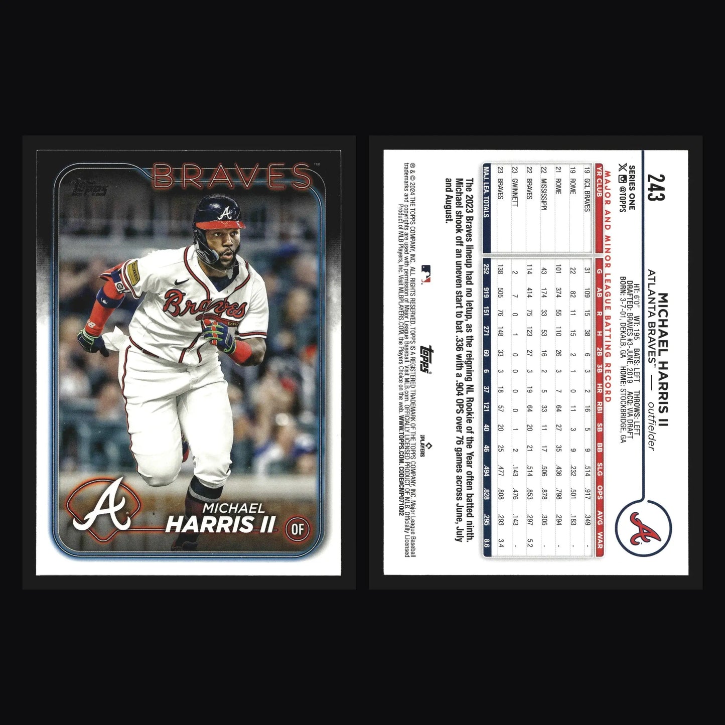 2024 Topps Series One #243 Michael Harris II Atlanta Braves
