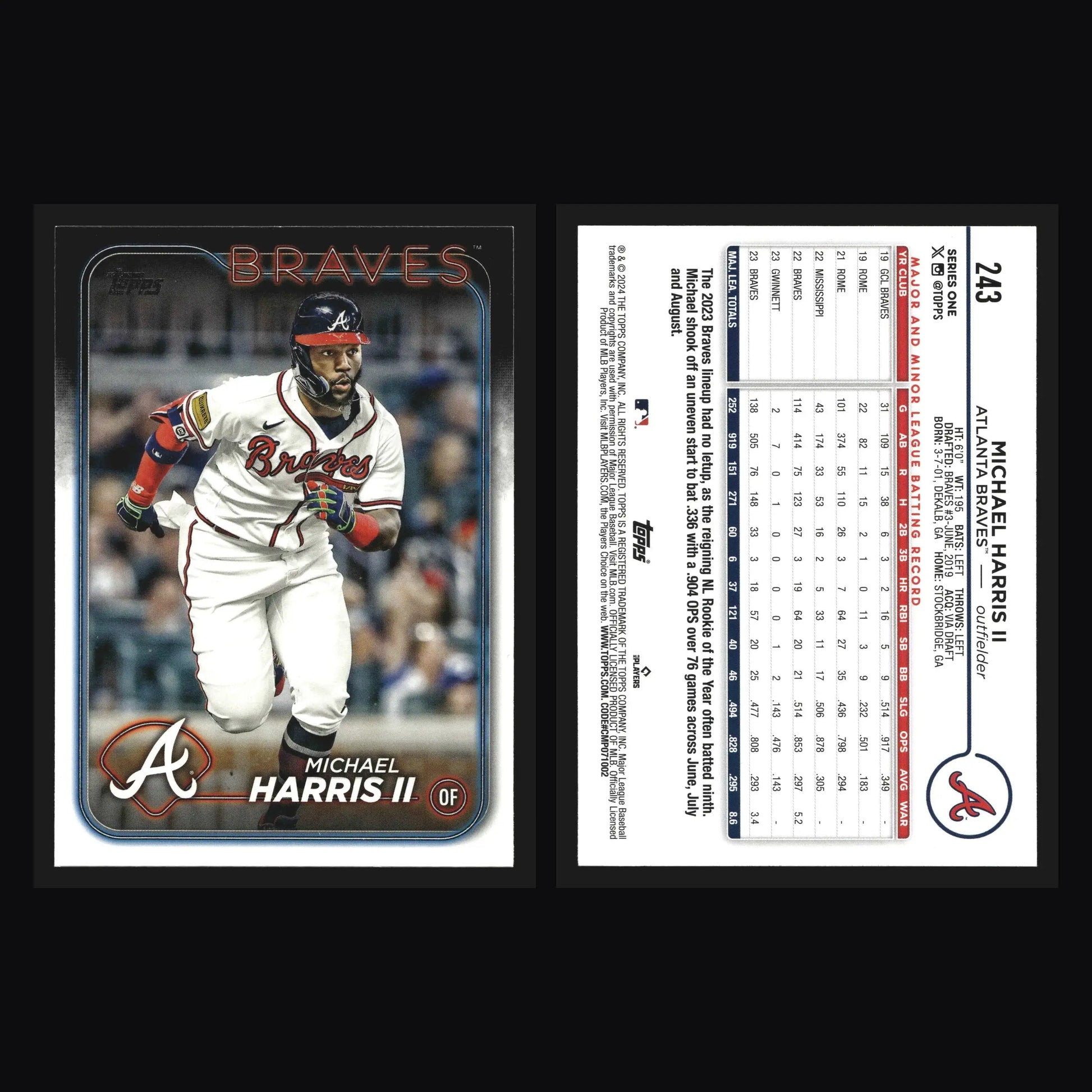 2024 Topps Series One #243 Michael Harris II Atlanta Braves