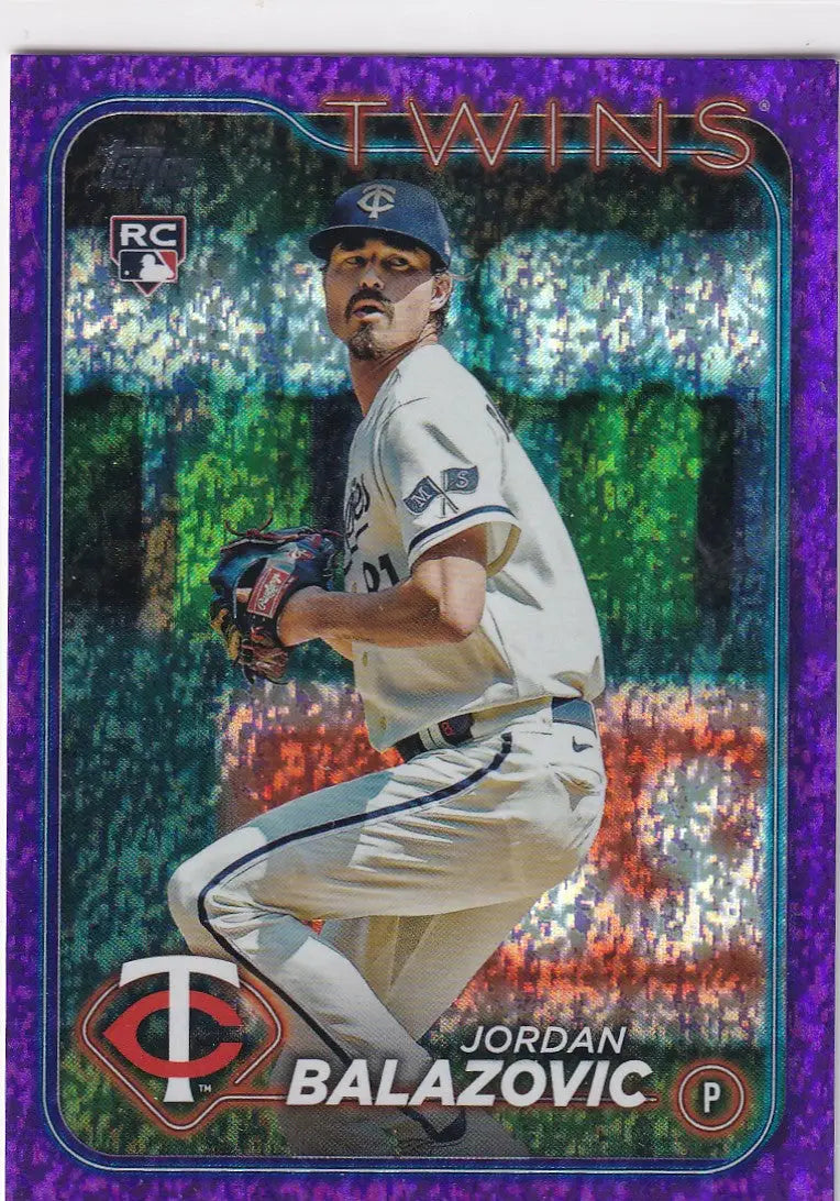 2024 TOPPS SERIES ONE #263 JORDAN BALAZOVIC PURPLE FOIL/799- MINNESOTA TWINS - Baseball Card Single