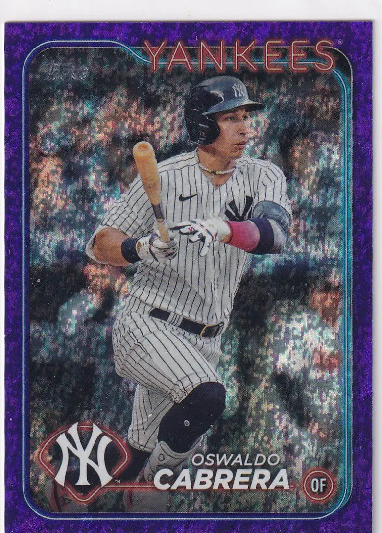 2024 TOPPS SERIES TWO #479 OSWALDO CABRERA PURPLE FOIL /799- NEW YORK YANKEES - Baseball Card Single