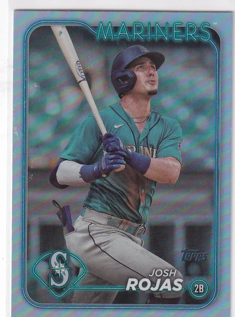 2024 TOPPS SERIES TWO #487 JOSH ROJAS REFRACTOR- SEATTLE MARINERS - Baseball Card Single