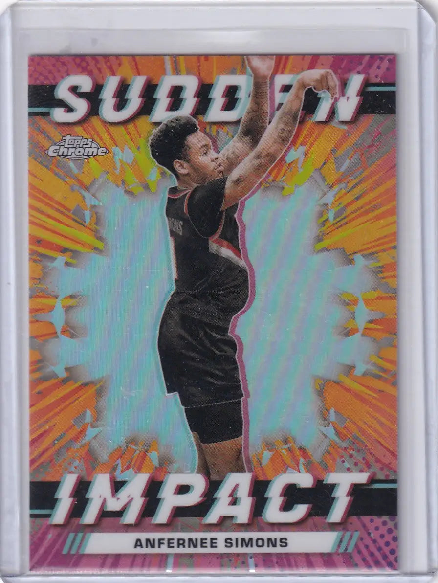 2024 TOPPS #SI-17 ANFERNEE SIMONS SUDEEN IMPACT HOLO- PORTLAND TRAIL BLAZZERS - Basketball Card Single