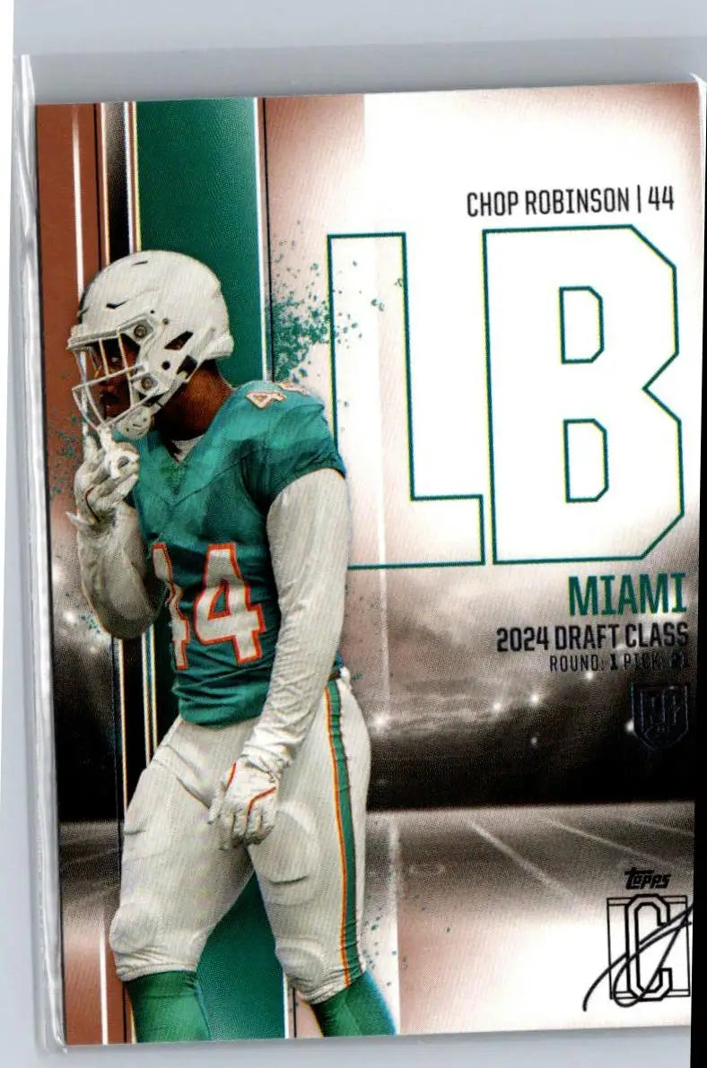 Football trading card of Chop Robinson from 2024 Topps Signature Class series