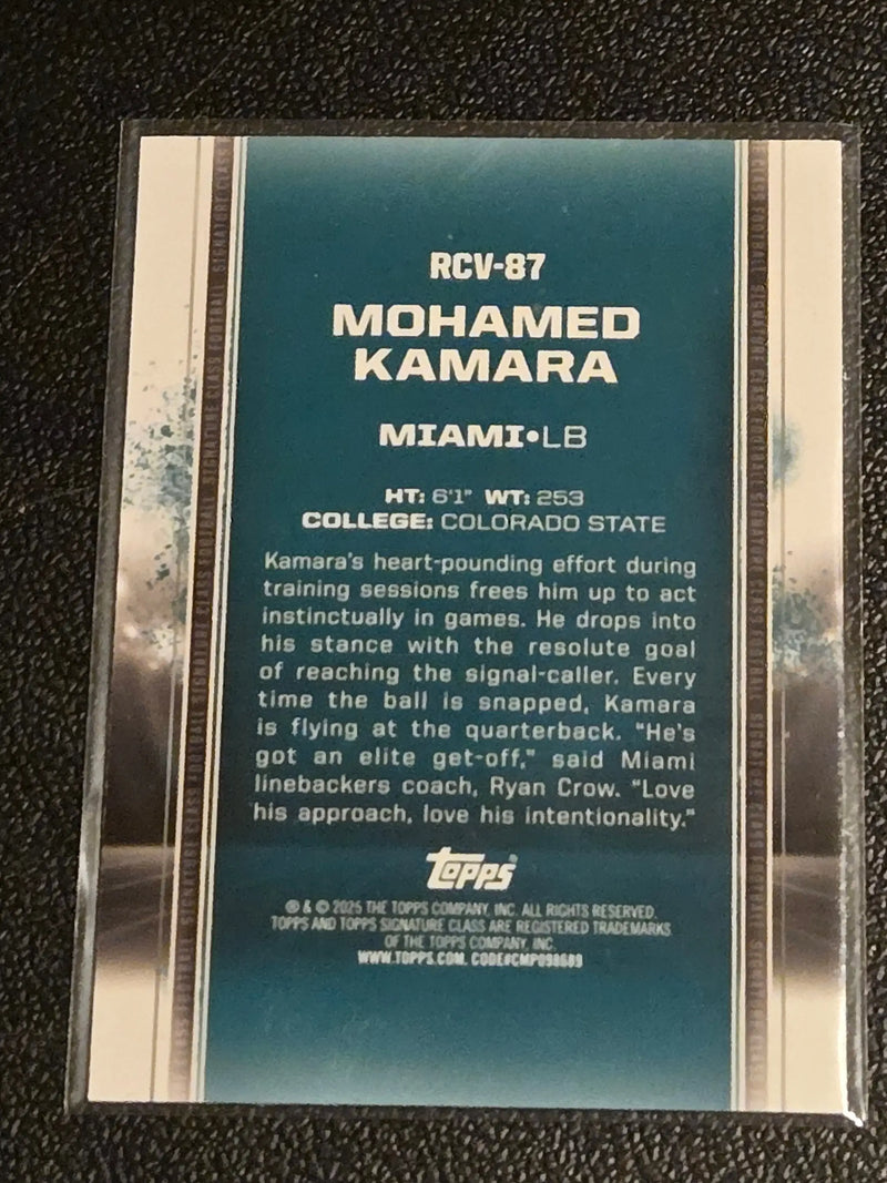 2024 Topps Signature Class #147 Mohamed Kamara Teal #/225 - Football Card Single