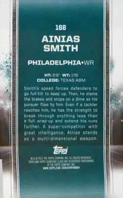 2024 Topps Signature Class Bronze #168 Ainias Smith RC RC - Football Card Single