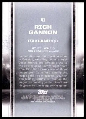2024 Topps Signature Class Rich Gannon 41 Oakland Raiders