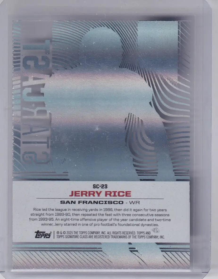 2024 Topps Signature Class StarCast #SC-23 Jerry Rice - 49ers - Football Card Single