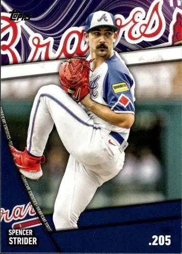 Original gloss baseball trading card of Spencer Strider from Topps Significant Statistics series