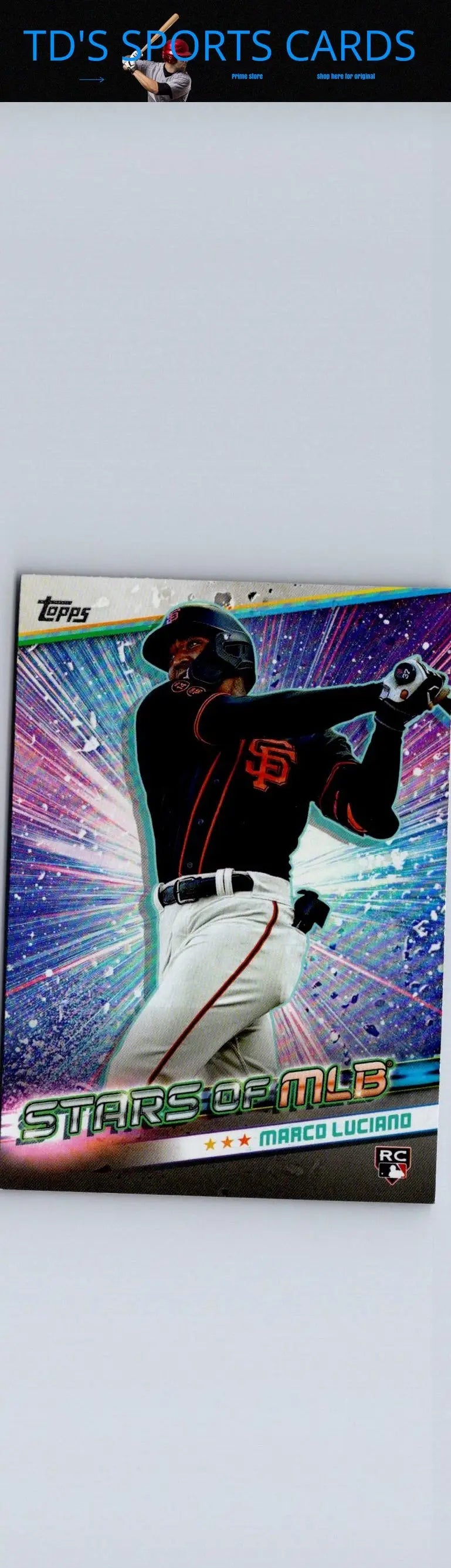 Baseball trading card featuring Marco Luciano Stars of MLB 2024 Topps #SLMB-30