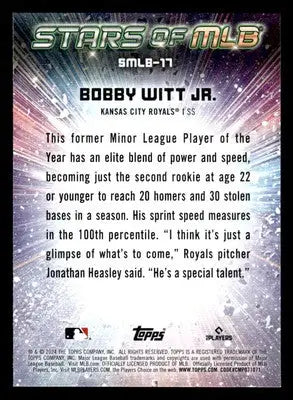 2024 Topps #SMLB-17 Bobby Witt Jr. Stars of MLB - Baseball Card Single