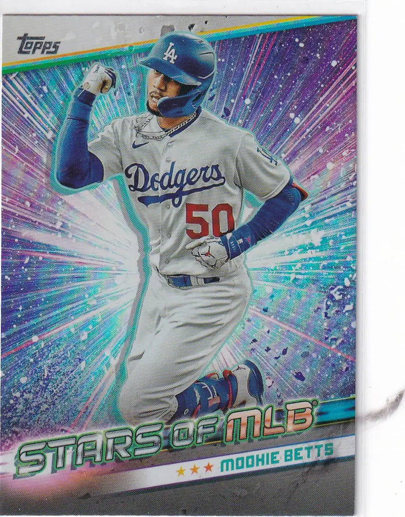 2024 TOPPS #SMLB-9 MOOKIE BETTS STARS OF THE MLB- LOS ANGELES DODGERS - Baseball Card Single