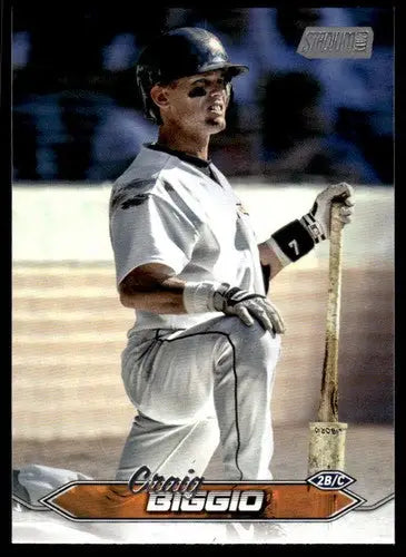 Original gloss Craig Biggio baseball card from 2024 Topps Stadium Club Stars