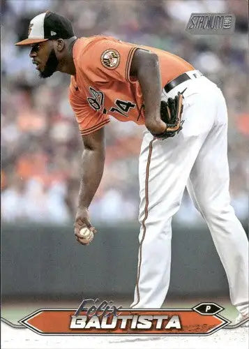 Félix Bautista baseball card from 2024 Topps Stadium Club series, Orioles collectible