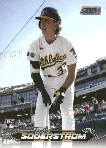 Original gloss Tyler Soderstrom baseball card from 2024 Topps Stadium Club Topps Stadium