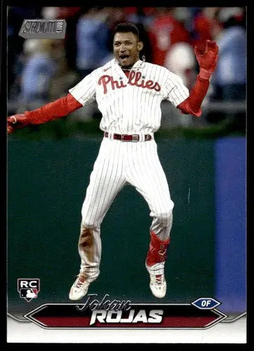 Original gloss Johan Rojas baseball card from 2024 Topps Stadium Club product