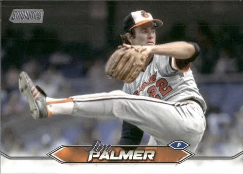 Jim Palmer baseball card from Topps Stadium Club with original gloss and Orioles display