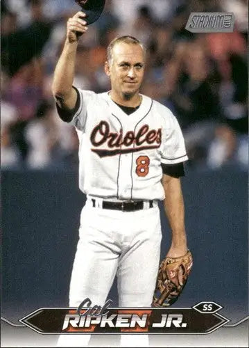 Original gloss Cal Ripken Jr baseball card from 2024 Topps Stadium Club Orioles