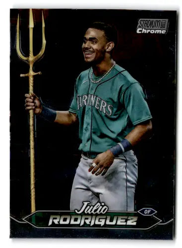 2024 Topps Stadium Club Chrome Julio Rodriguez baseball card Mariners ID 76436
