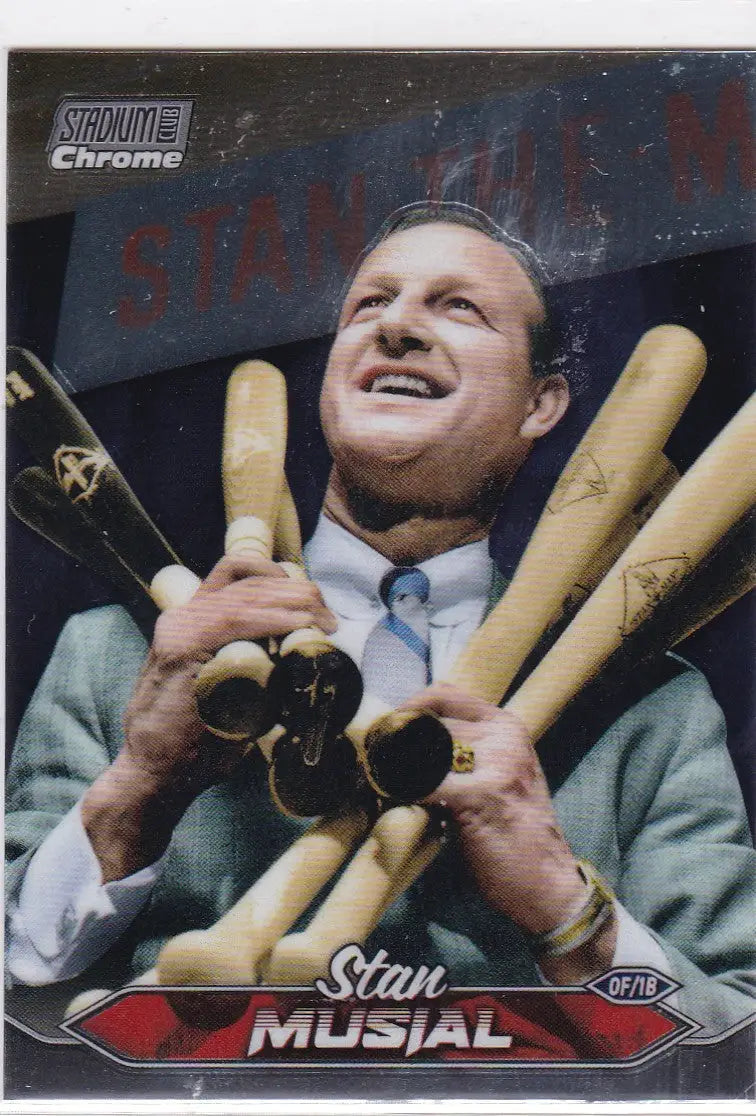 2024 Topps Stadium Club Chrome #266 Stan Musial St louis Cardinals - Baseball Card Single